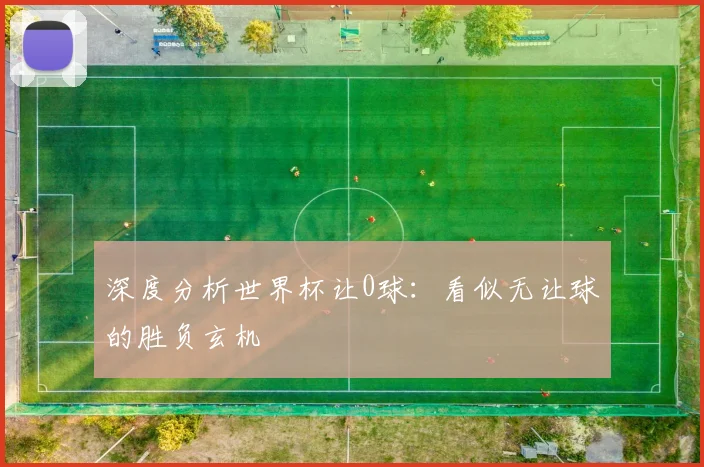 深度分析世界杯让0球：看似无让球的胜负玄机